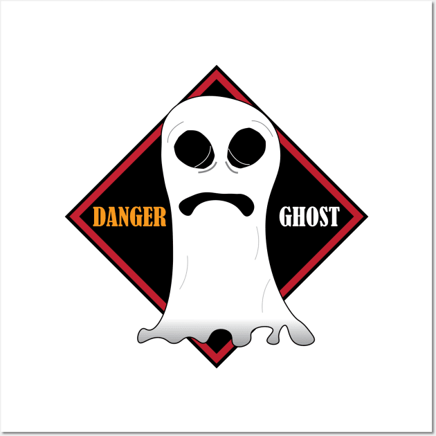 Danger Ghost Wall Art by Mathew Graphic